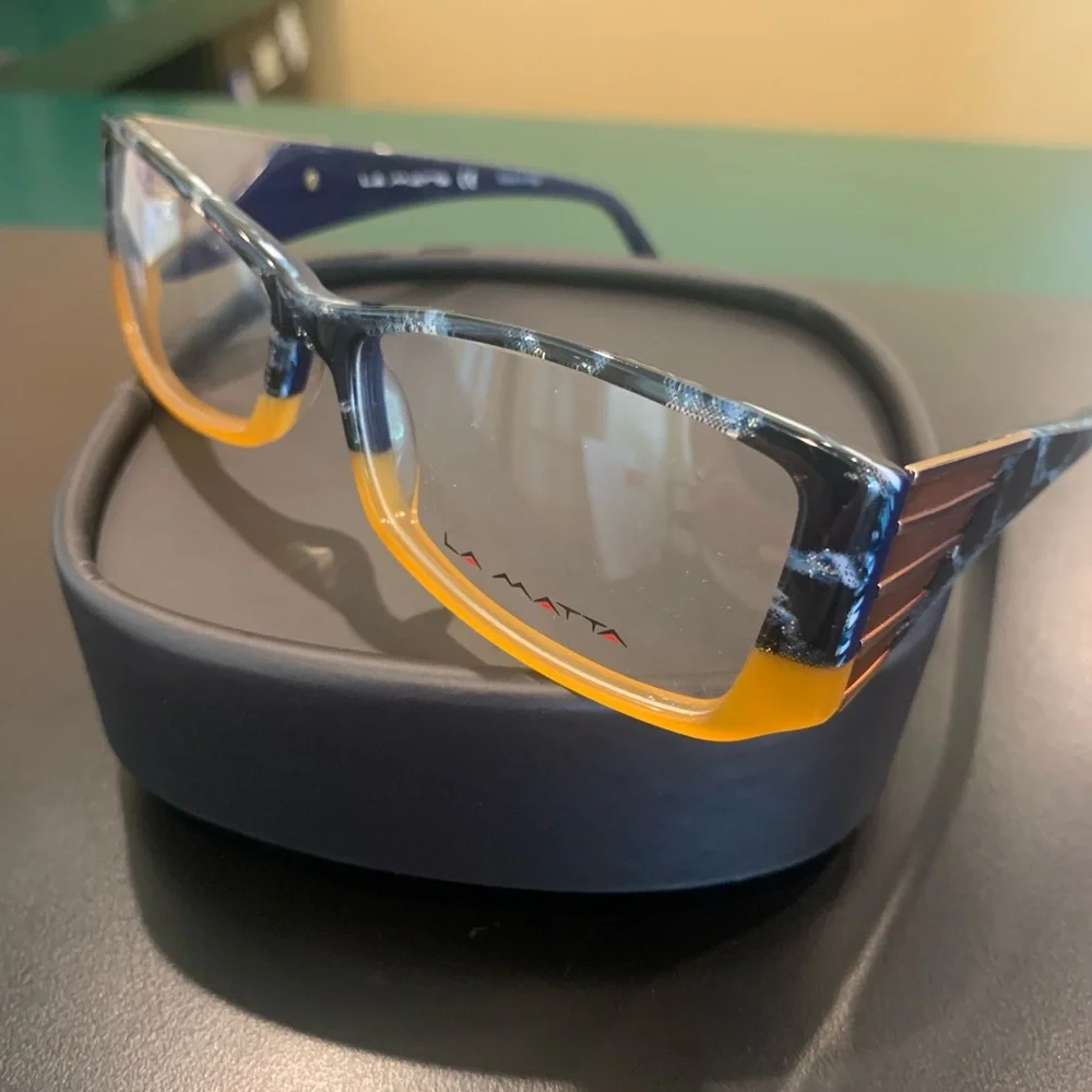 LA MATTA LM3066 Col 3 Black & Gold  53mm Ladies Rectangular Glasses